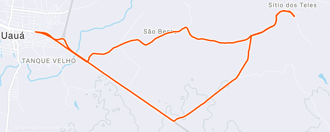 Map of the activity, Pedalada vespertina