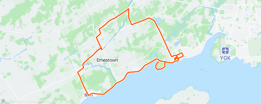 Map of the activity, Evening Ride with Craig