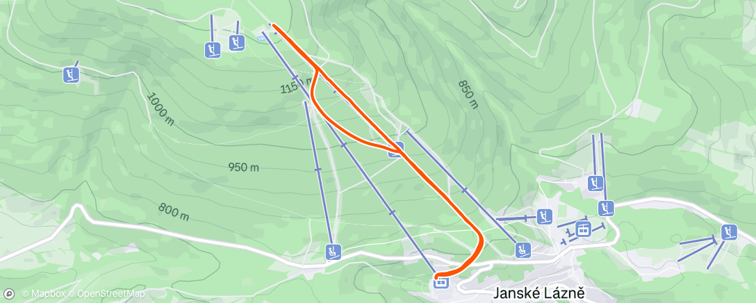 Map of the activity, Ranní Černá