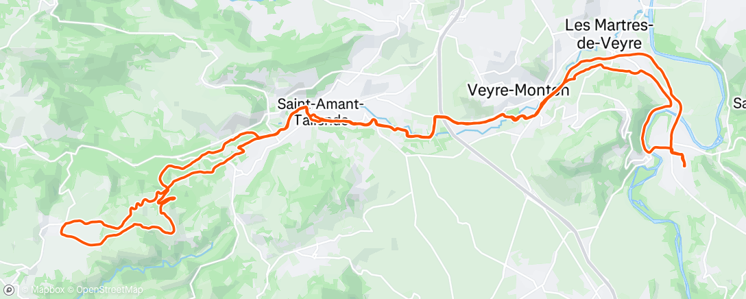 Map of the activity, Vélo du matin