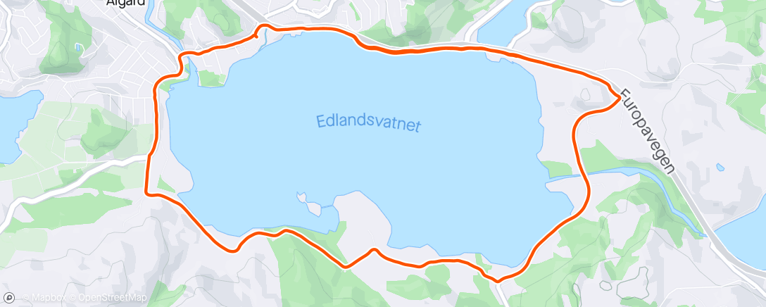 Map of the activity, Intervaller rundt Edlandshavet