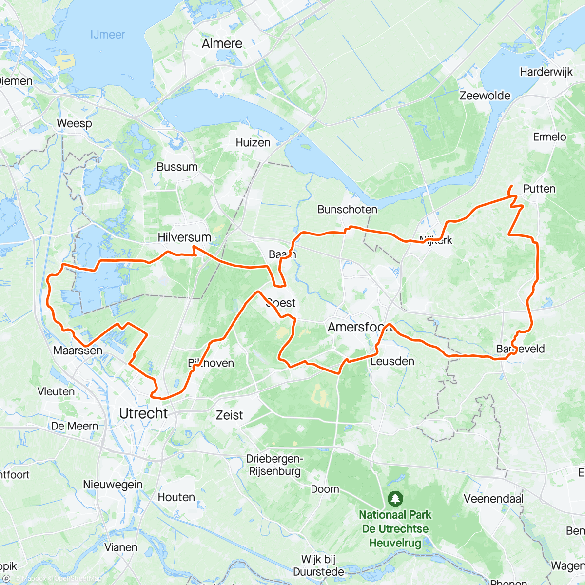 Map of the activity, Dagje touren met Marty
