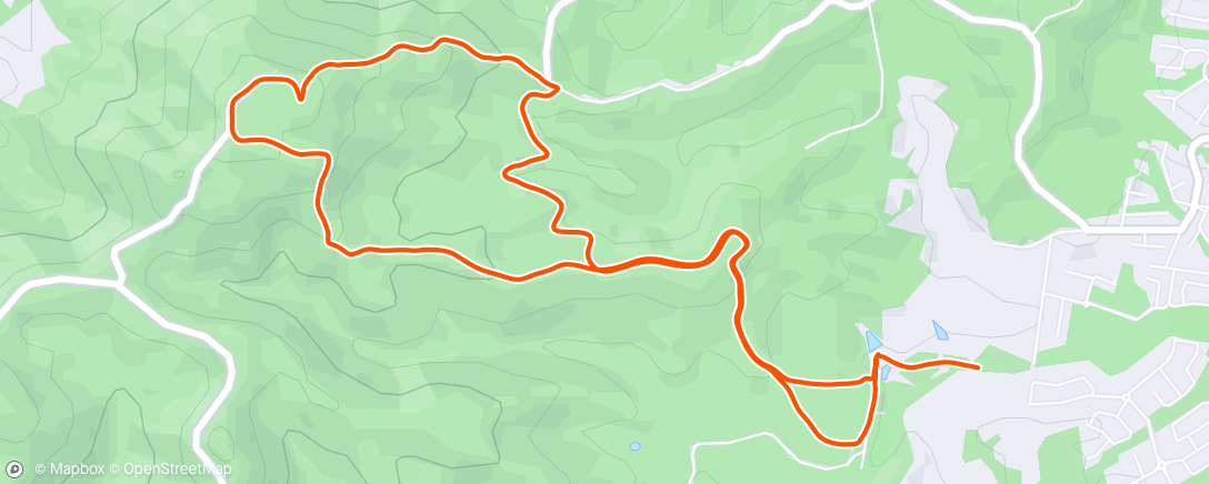 Map of the activity, Saturday on the Mountain