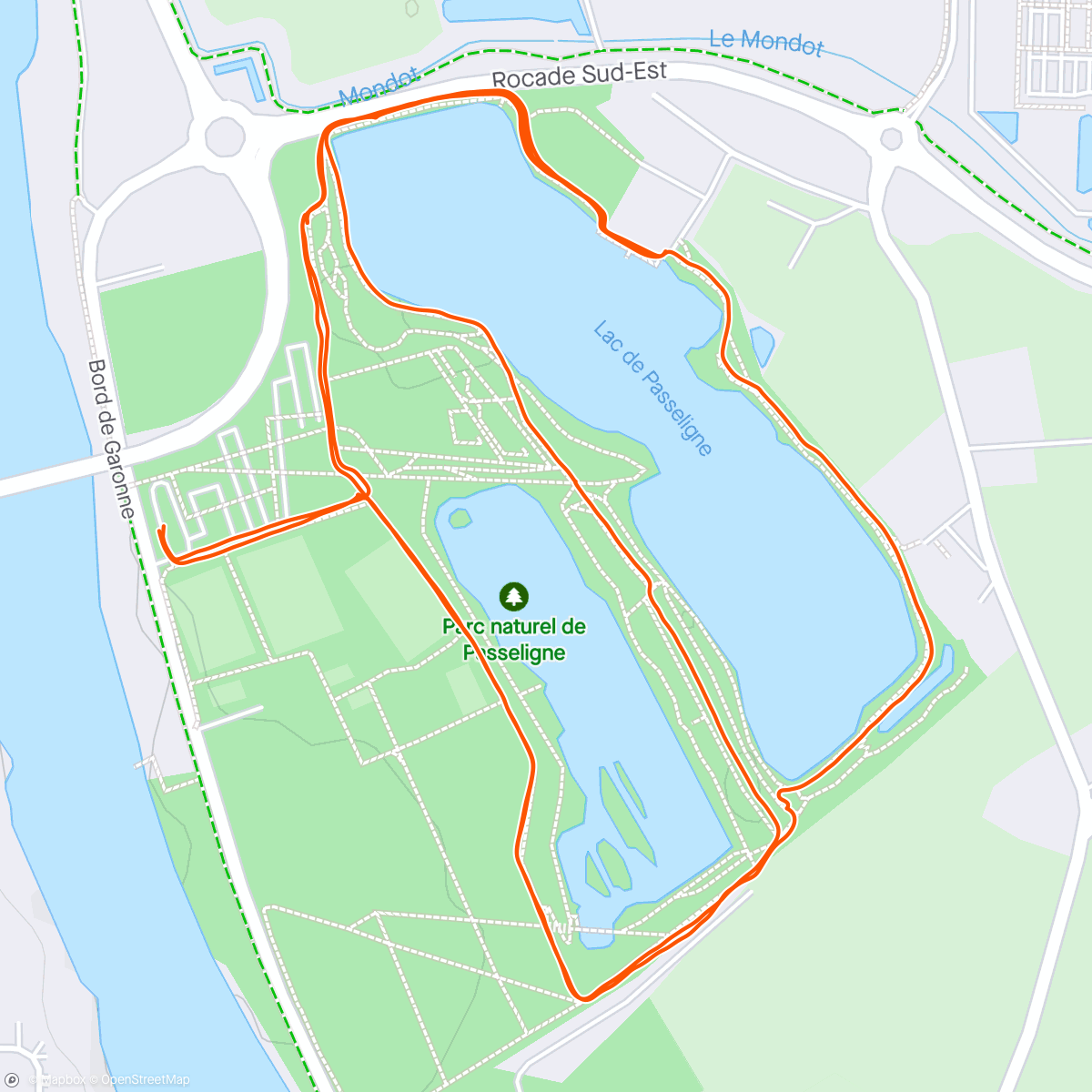Map of the activity, Footing avec les urban runners