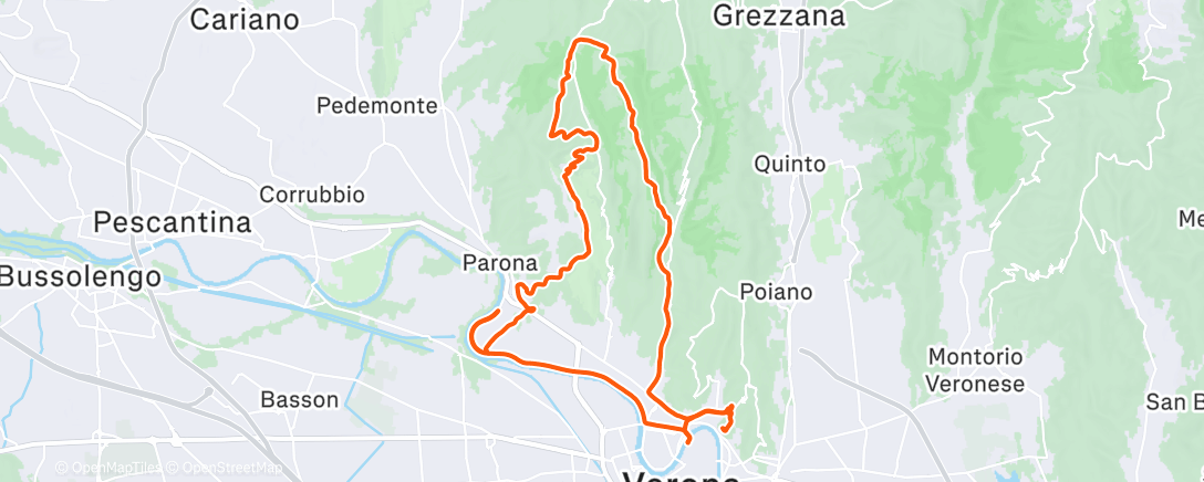 Map of the activity, Ciclismo all’ora di pranzo
