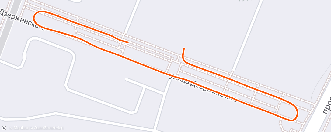 Map of the activity, Утренний забег