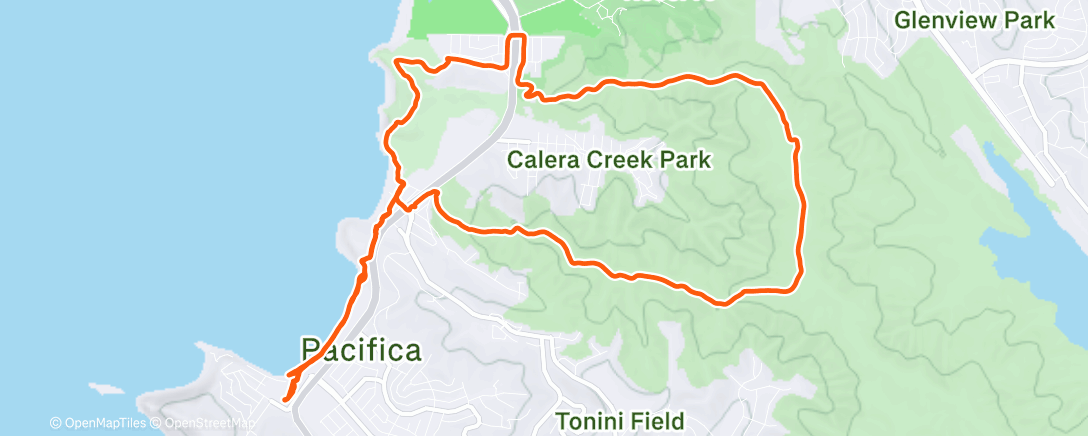 Map of the activity, Lunch Hike