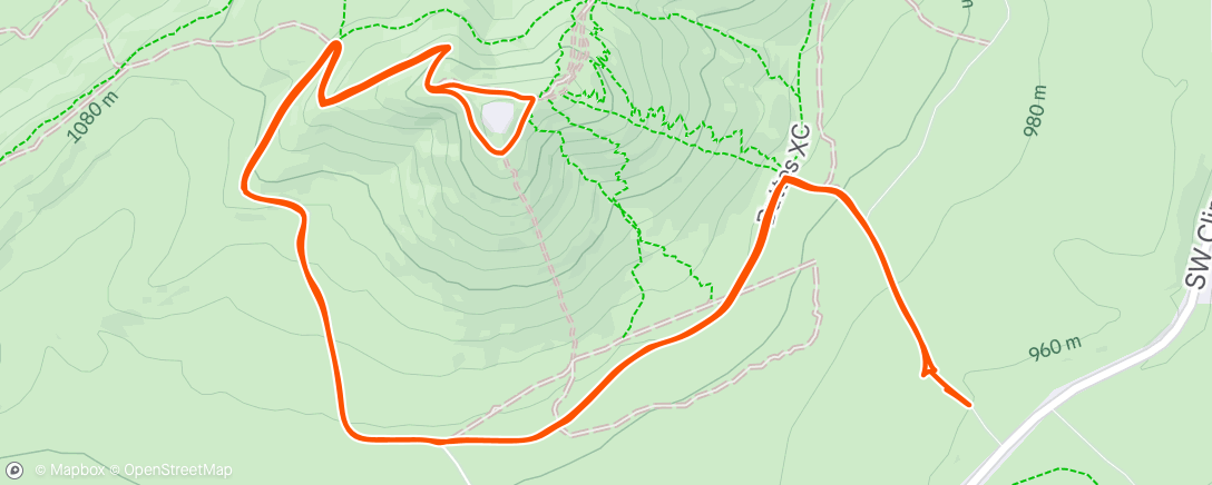 Map of the activity, Afternoon Run