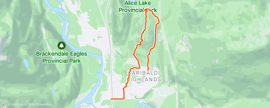 Map of the activity, Race Prep for not racing
