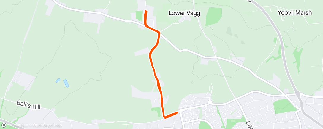 Map of the activity, ⛅ Yeovil, England Morning Run
