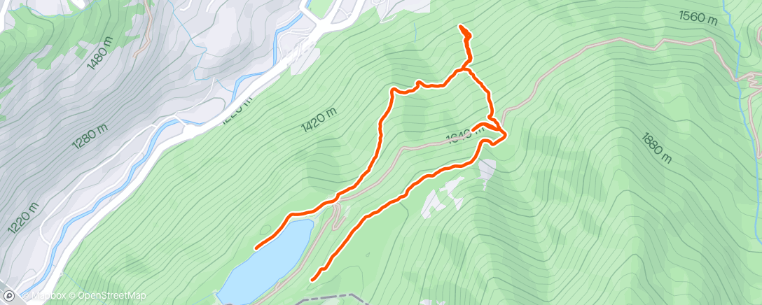 Map of the activity, very easy reco trails post gym