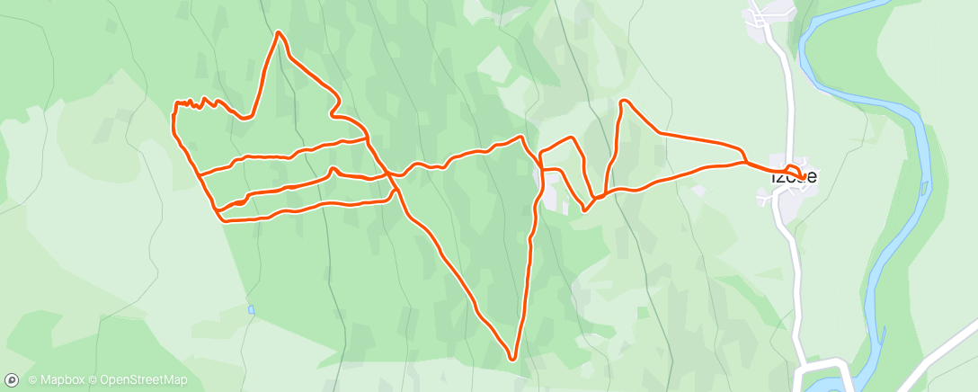 Map of the activity, Izkue trails