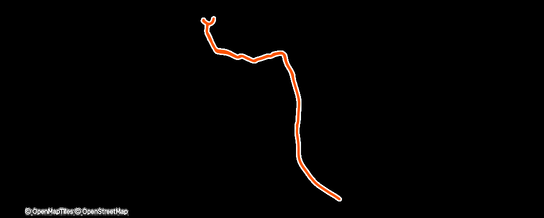 Map of the activity, Afternoon Run