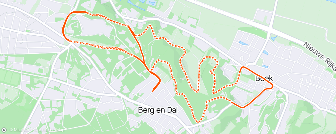 Map of the activity, Trailen tot Zonsondergang 🦇