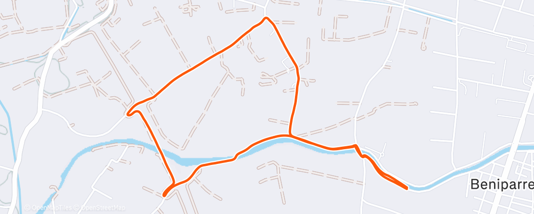 Map of the activity, Carrera de tarde