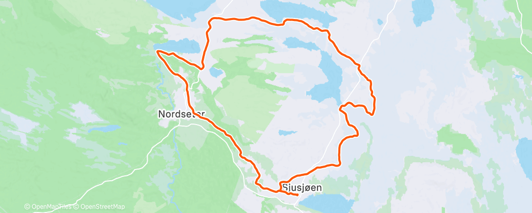 Map of the activity, Afternoon Nordic Ski
