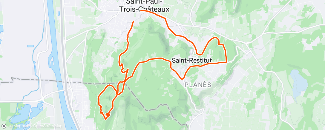 Map of the activity, Saint Restitut / Spot de Barry