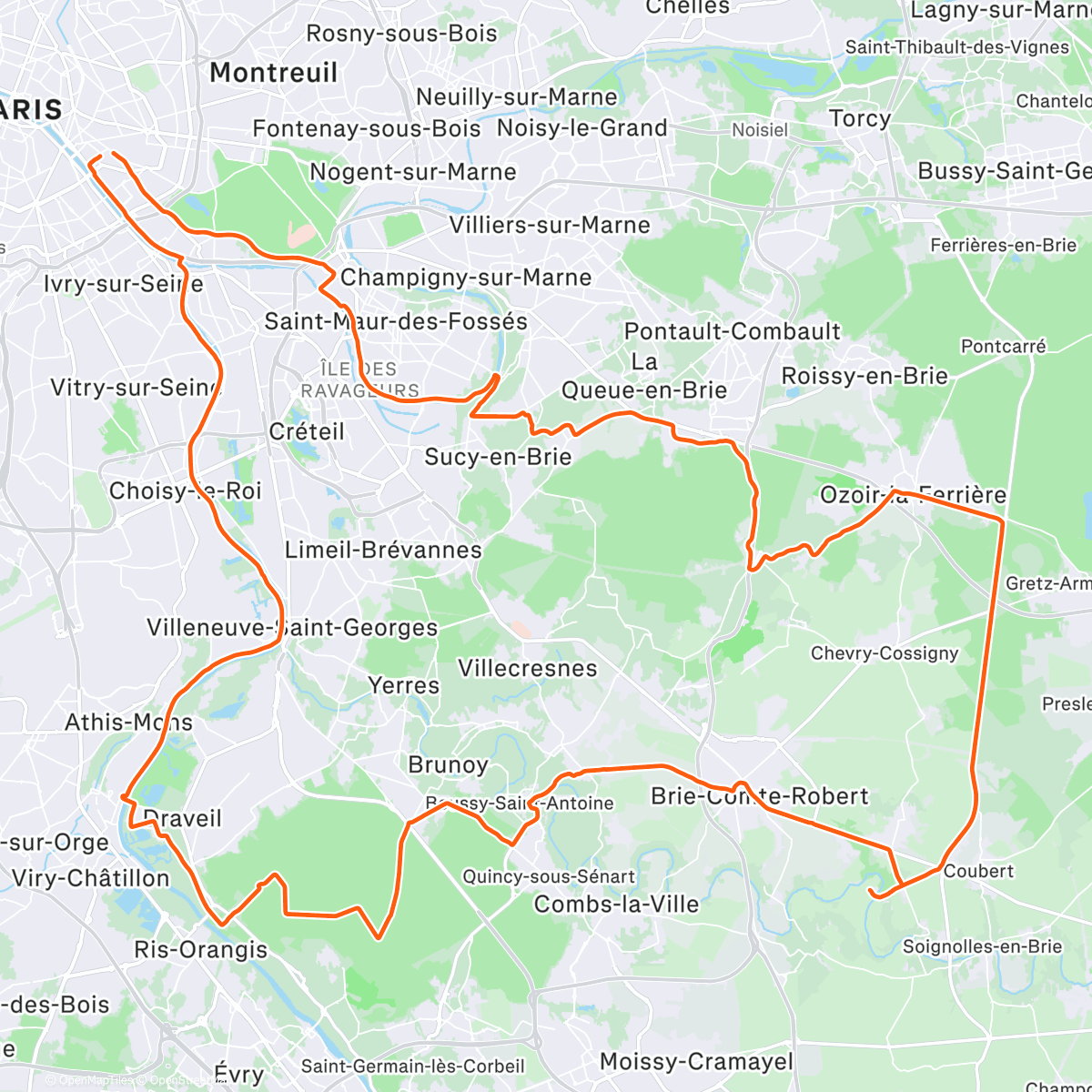 Map of the activity, 77 fanure