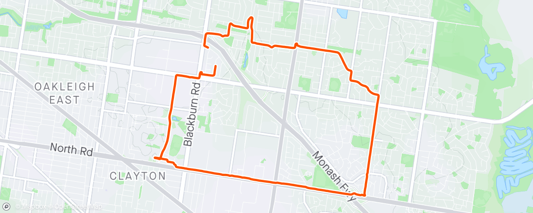 Map of the activity, ⛅ Evening Ride