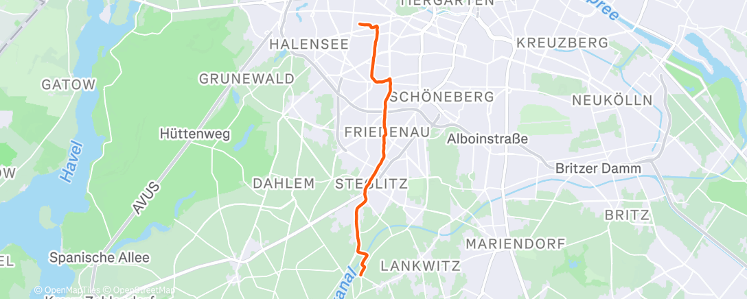 Map of the activity, Lunch Walk