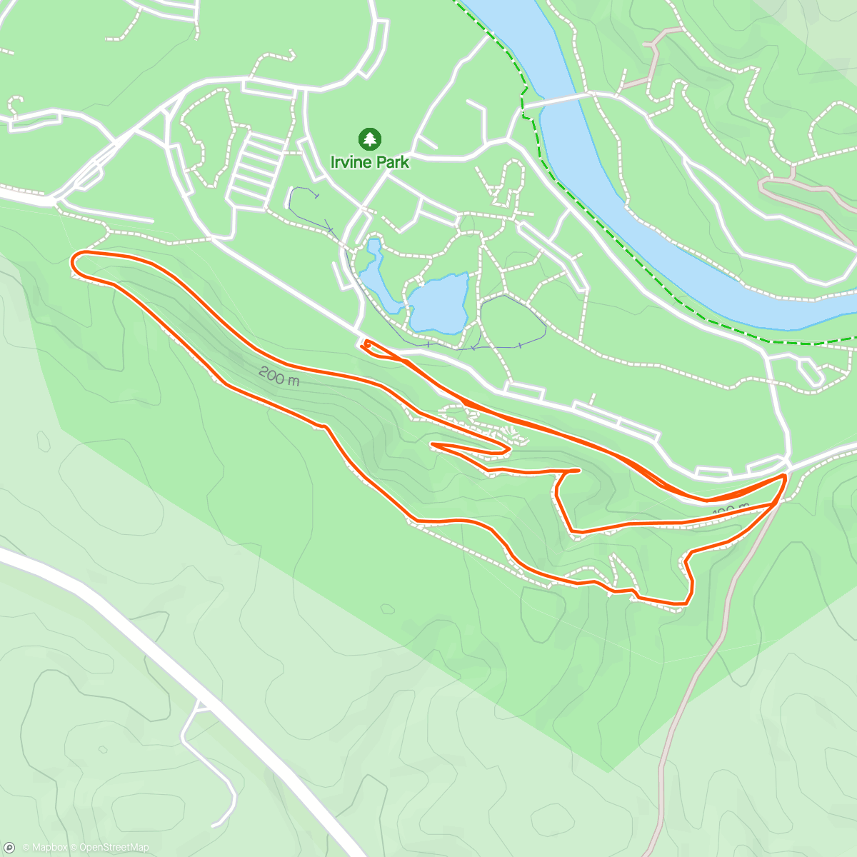 Mapa de la actividad, Puma Ridge Hike