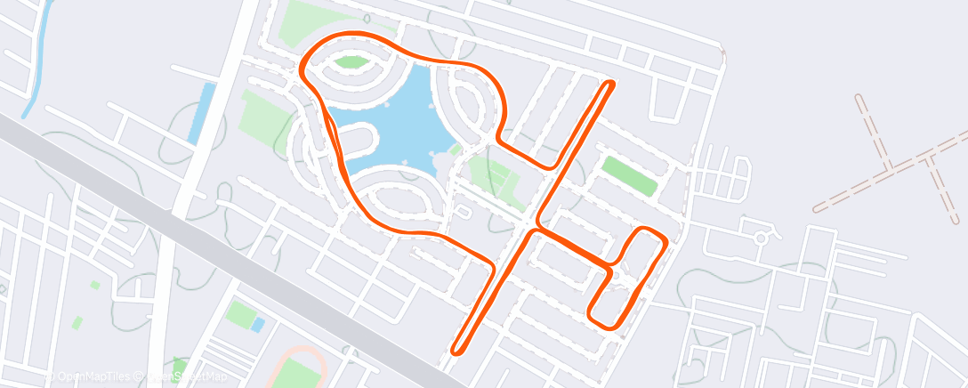 Map of the activity, Afternoon Run
