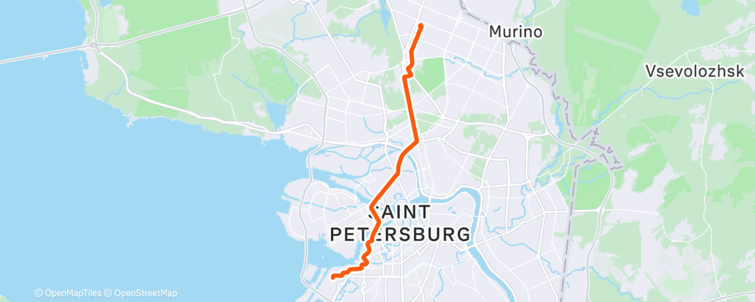 Map of the activity, Morning Ride