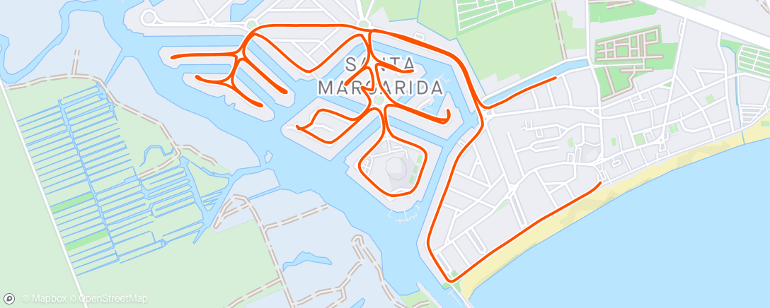 Map of the activity, Course à pied le matin