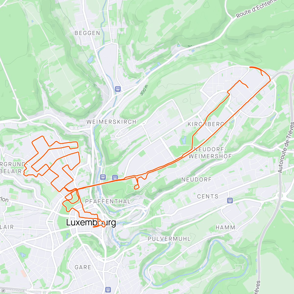 Map of the activity, ING Night Marathon Luxembourg 🇱🇺