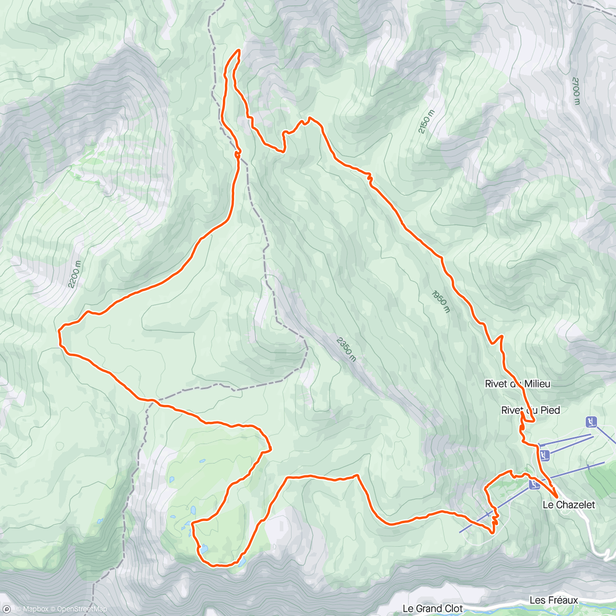 Karte der Aktivität „Tour du plateau d'Emparis”