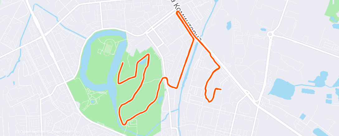 Map of the activity, Lunch Run