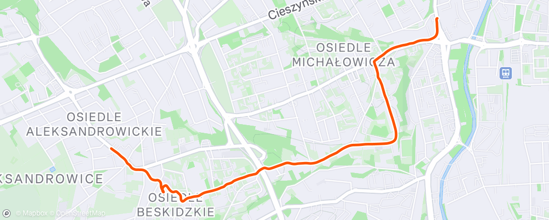 Map of the activity, Afternoon Walk