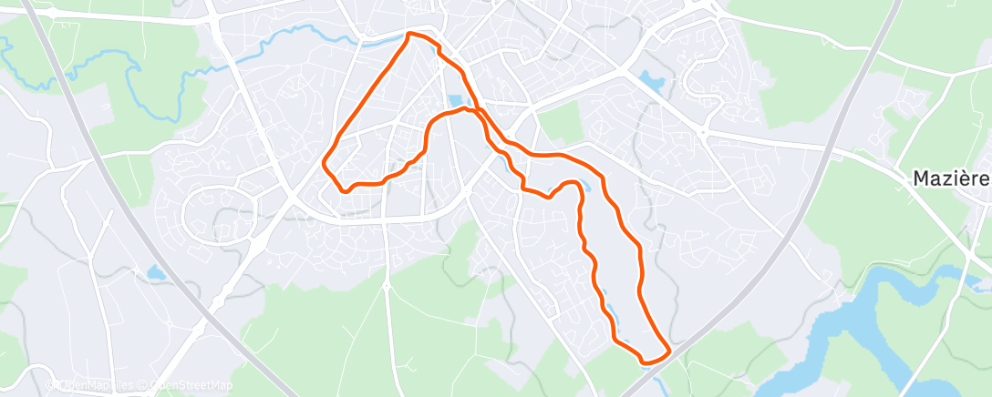 Map of the activity, Course à pied