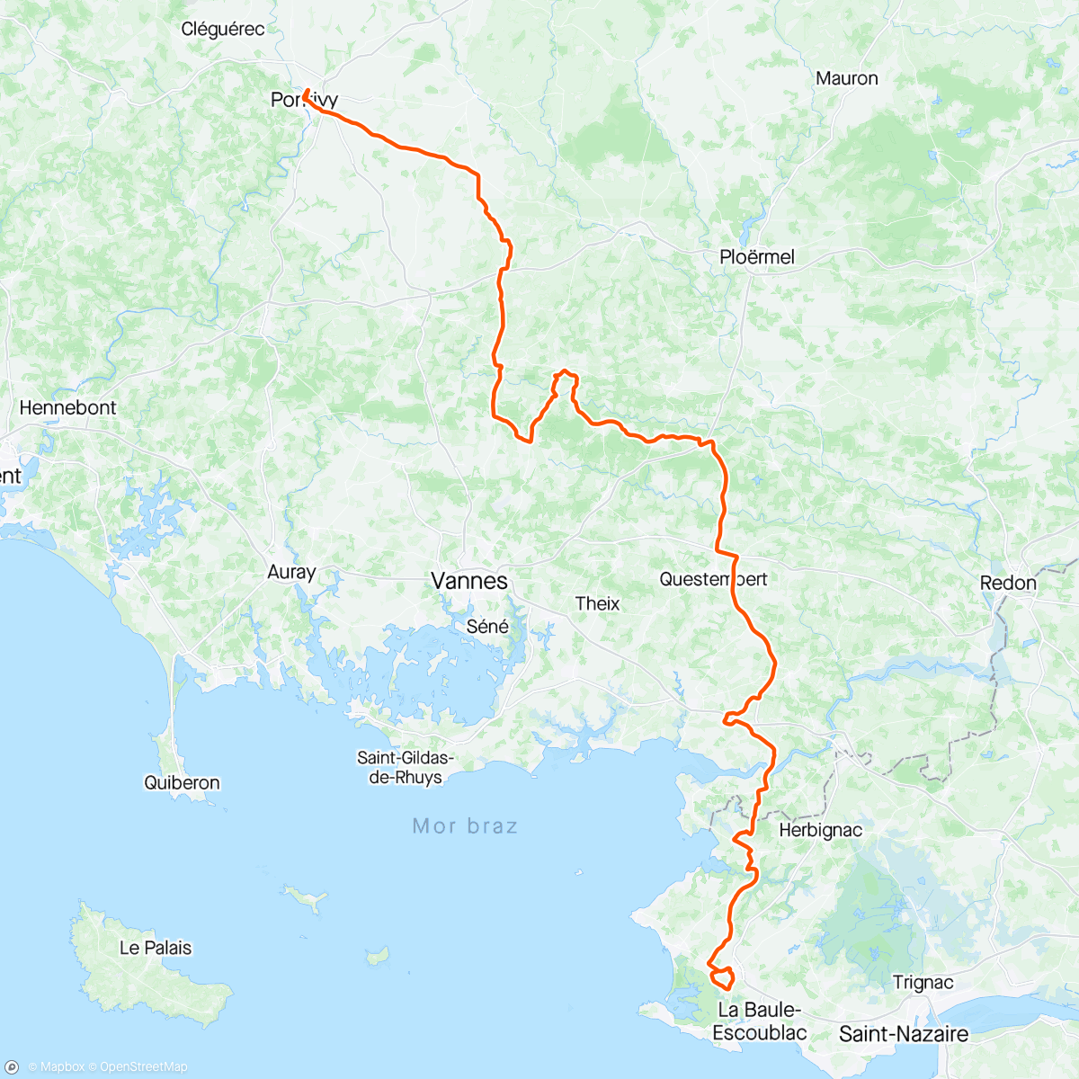 Mapa da atividade, Tour de Bretagne #3