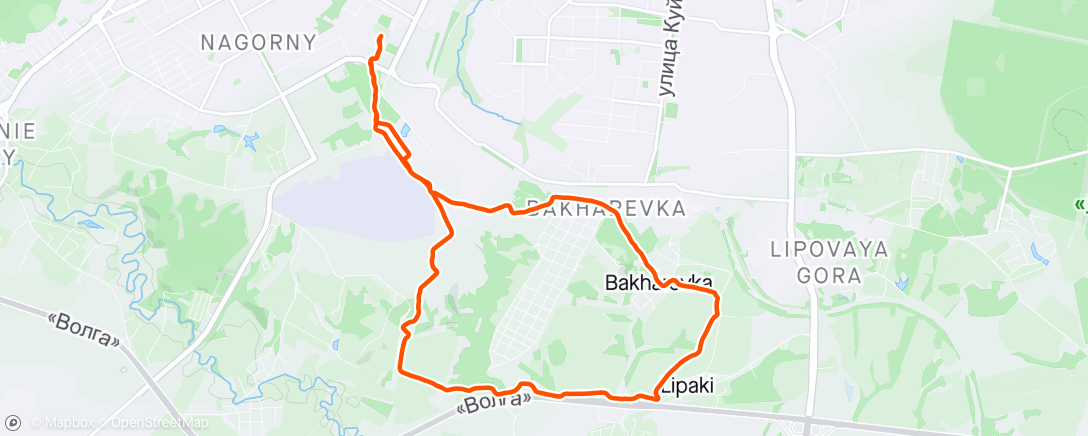 Kaart van de activiteit “Run Бахаревка почти вот-вот”