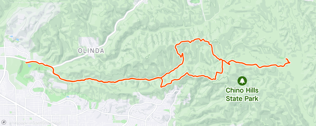 Map of the activity, Morning Trail Run