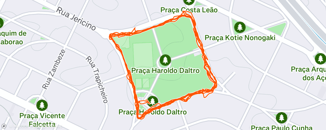 Mapa da atividade, Caminhada matinal