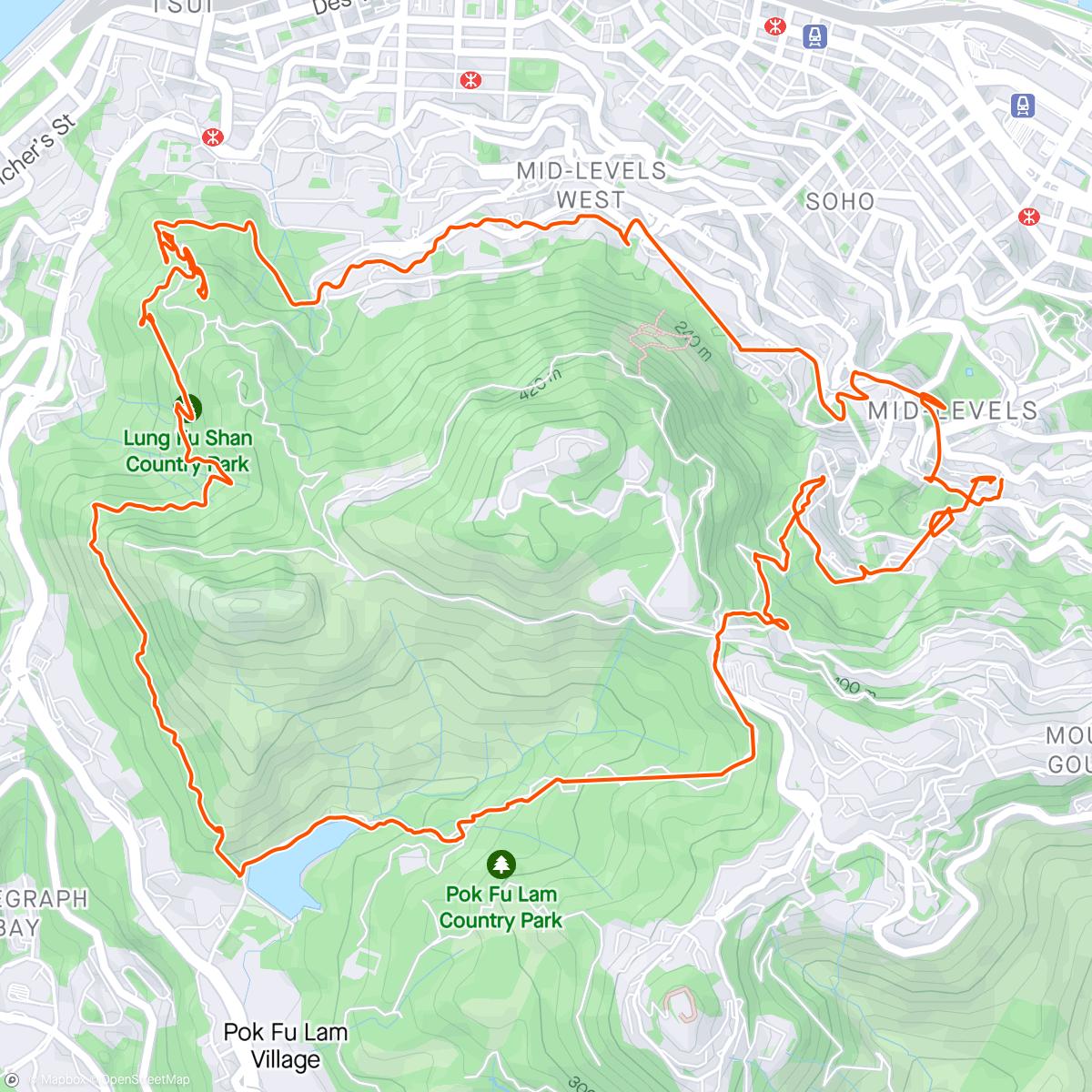Map of the activity, TGR.run Wed Evening Trail