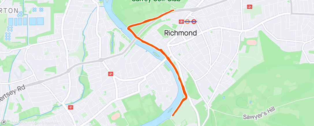 Map of the activity, Richmond River Run with Ruffty🐕