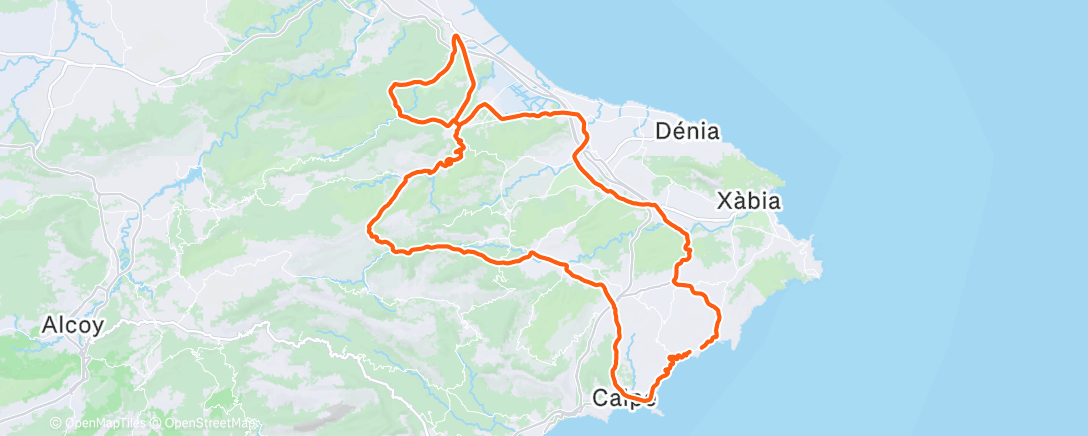 Map of the activity, Radfahren