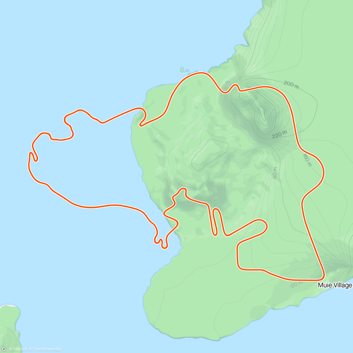 Map of the activity, Zwift - Hang Ten in Watopia