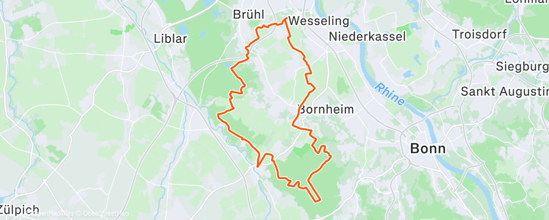 Map of the activity, Fahrt am Nachmittag