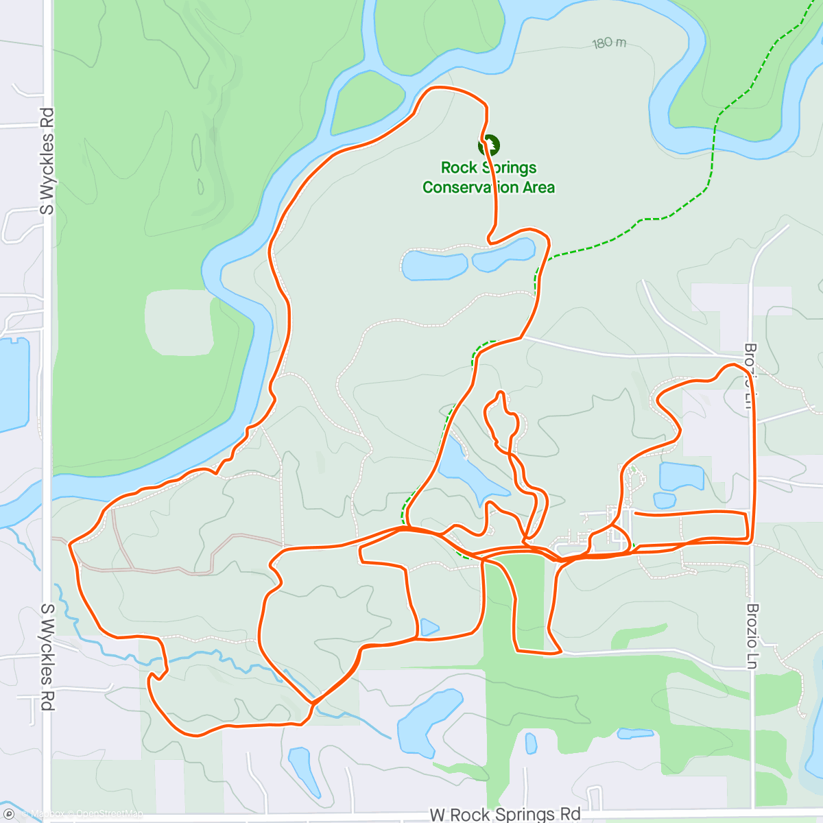 Map of the activity, 10K run