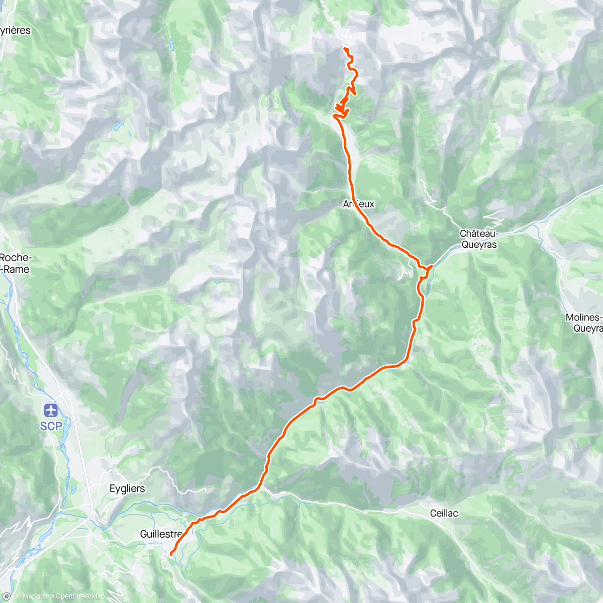 Map of the activity, ROUVY - Col d'Izoard | France