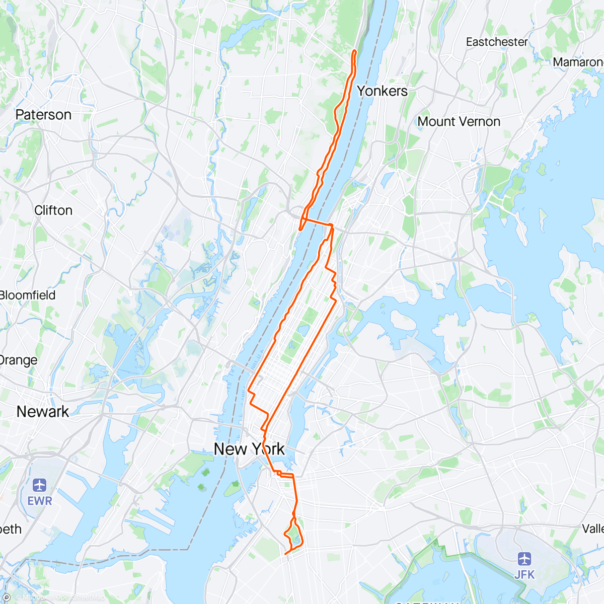Map of the activity, Solo river road check in