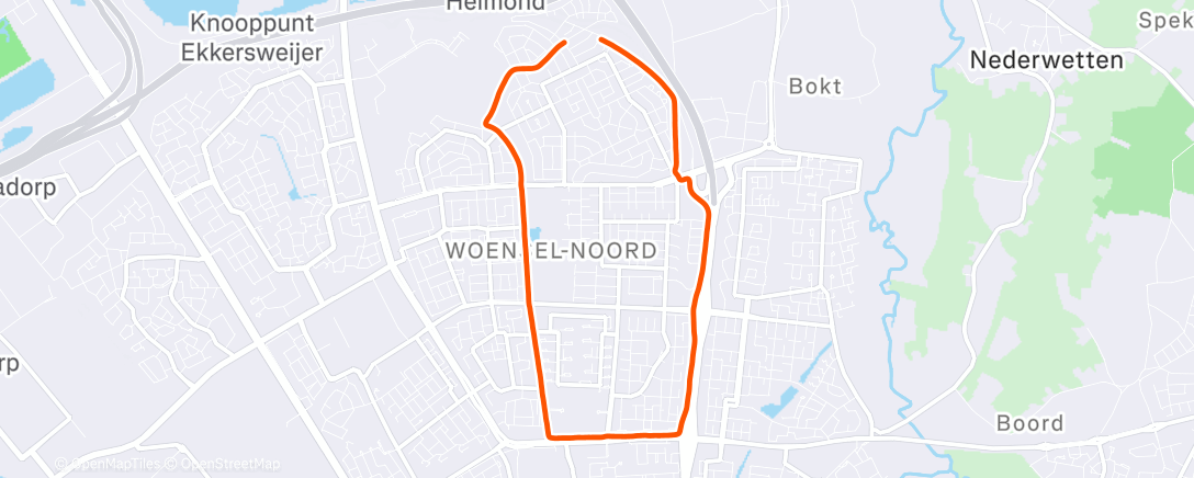 Map of the activity, Morning Run