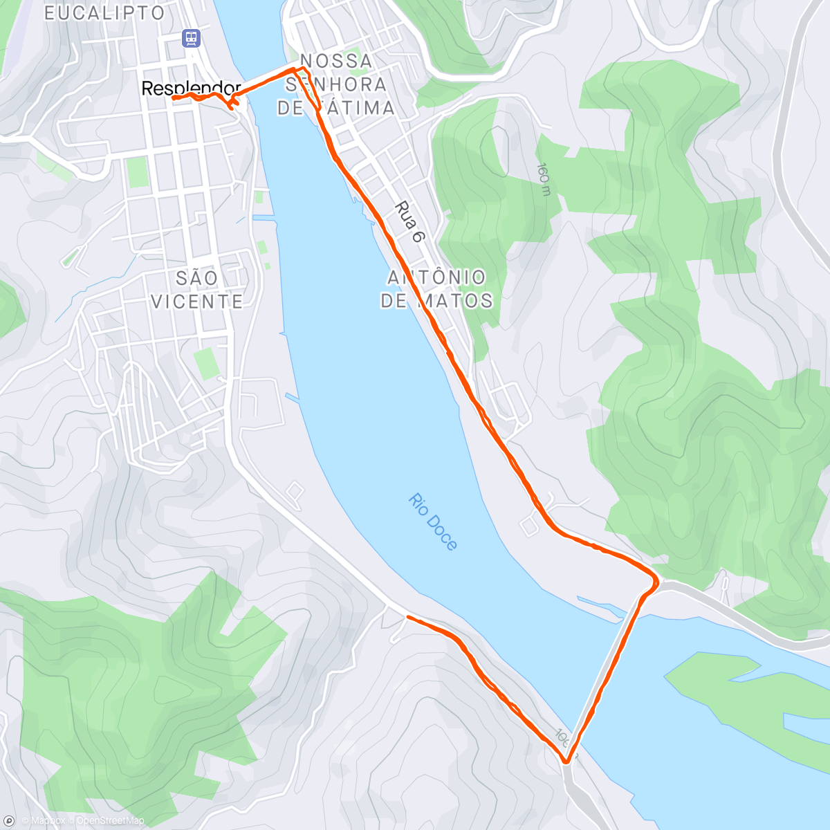 Map of the activity, 9km corrida 🏃🏻‍♂️🥵 500m 25:14/km