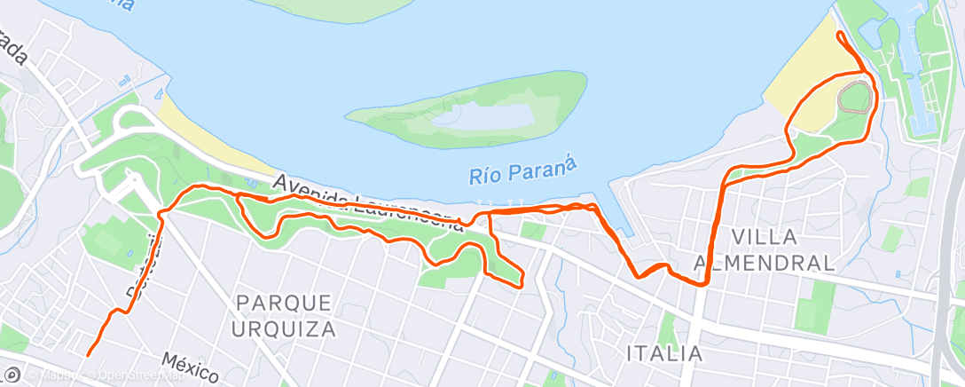 Mapa de la actividad (Afternoon Run)