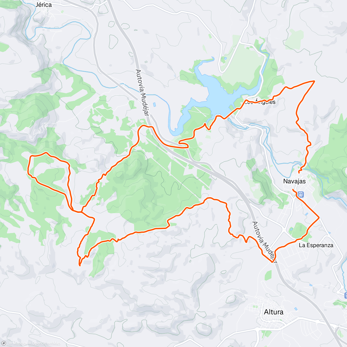 Map of the activity, Bicicleta de montaña matutina