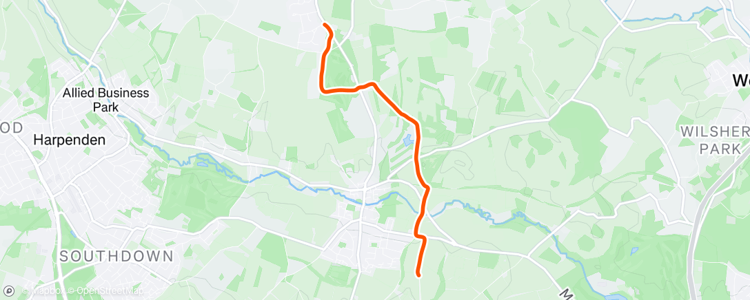 Map of the activity, Lunch Run